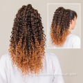 Pedaço de cabelo de rabo de cavalo sintético afro crespo com cordão e rabo de cavalo